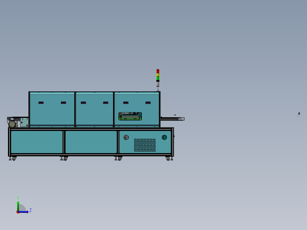 创维WIFI自动化测试生产线设备左视图