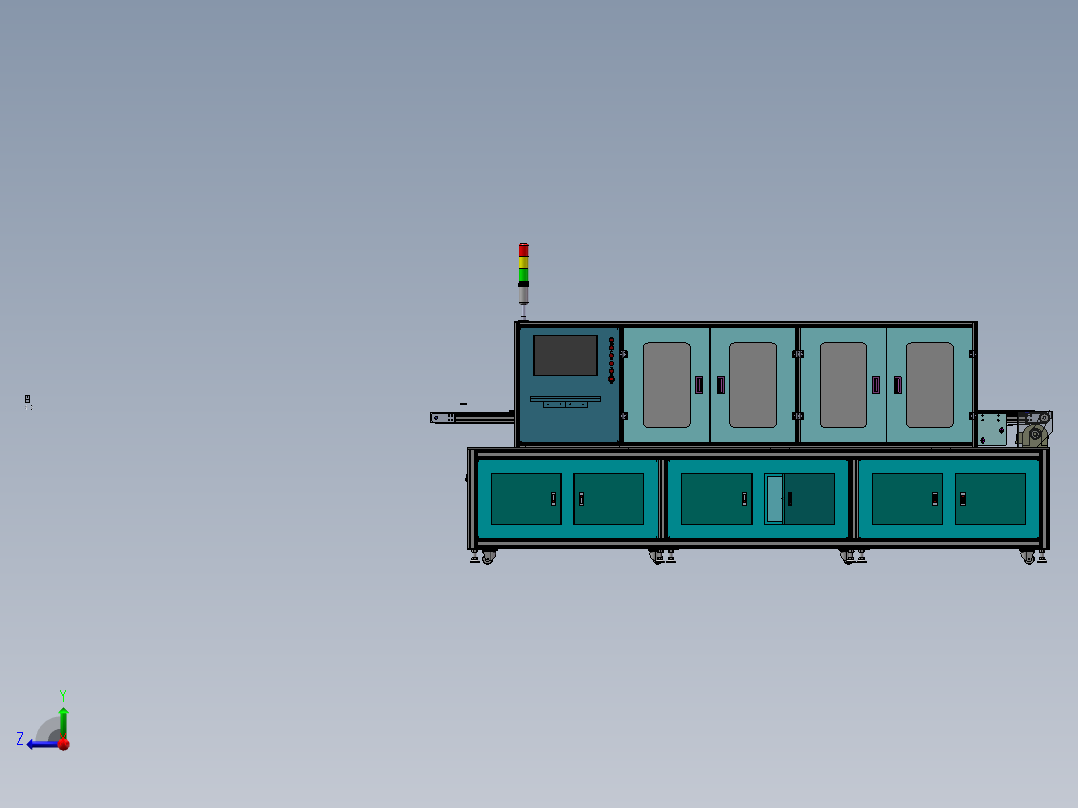 创维WIFI自动化测试生产线设备右视图