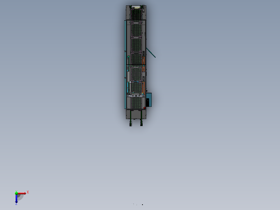 创维WIFI自动化测试生产线设备俯视图