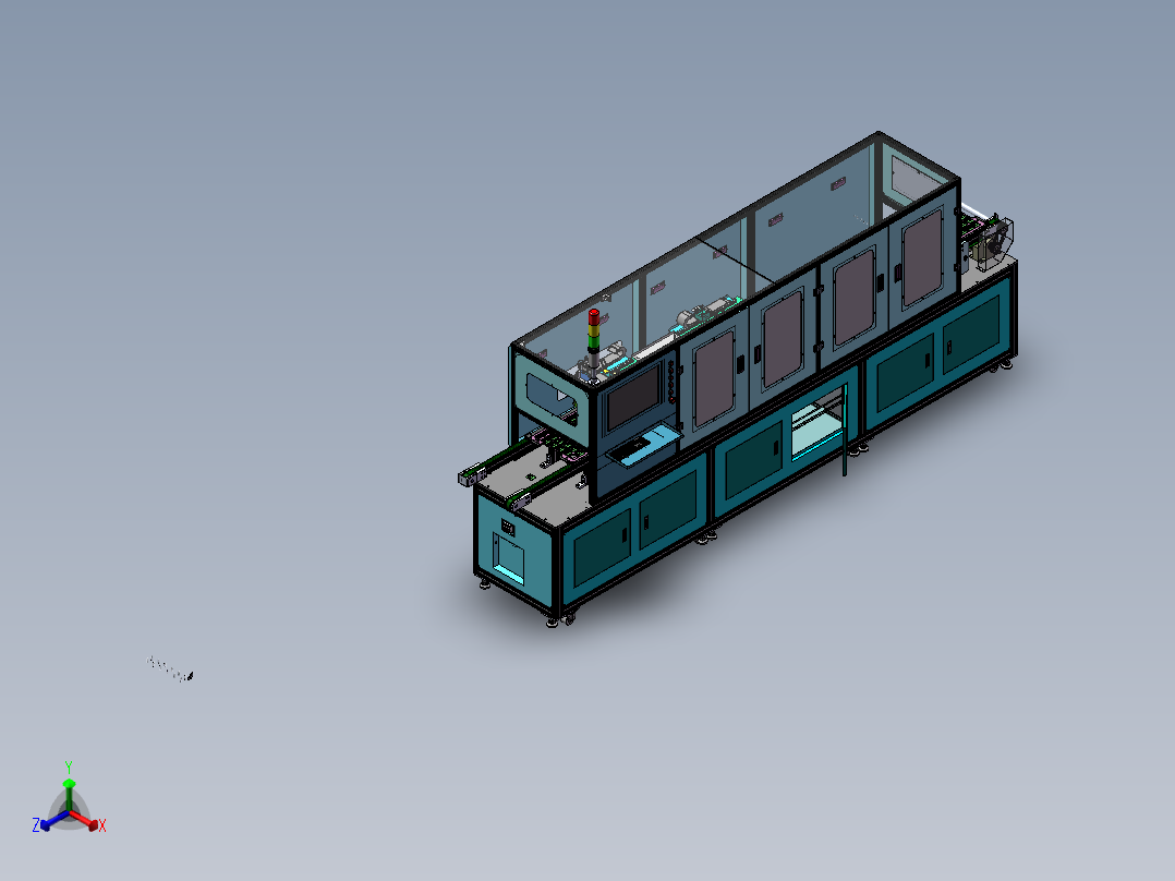 创维WIFI自动化测试生产线设备正等轴测图