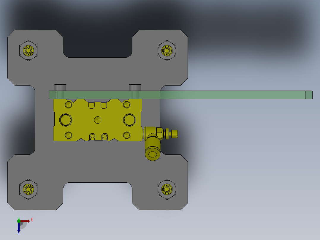 浮起修正组件俯视图