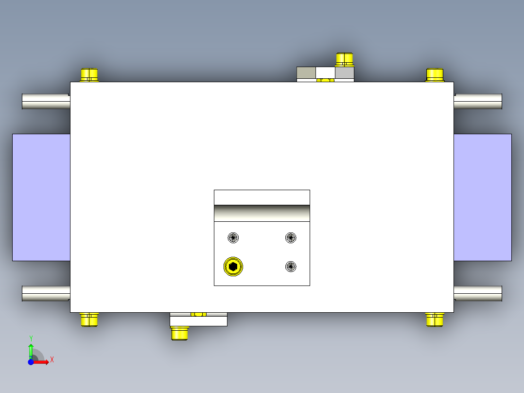 带沟槽工件的搬运手臂前视图