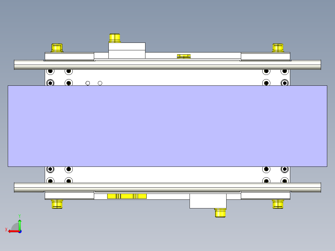 带沟槽工件的搬运手臂后视图