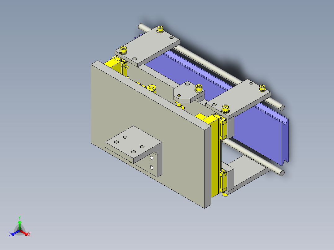 带沟槽工件的搬运手臂正等轴测图