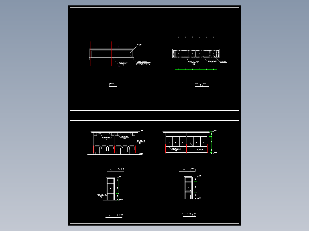 钢结构垃圾分类亭建筑结构施工cad图纸建筑结构cad