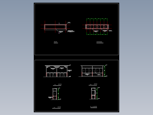 钢结构垃圾分类亭建筑结构施工cad图纸建筑结构cad