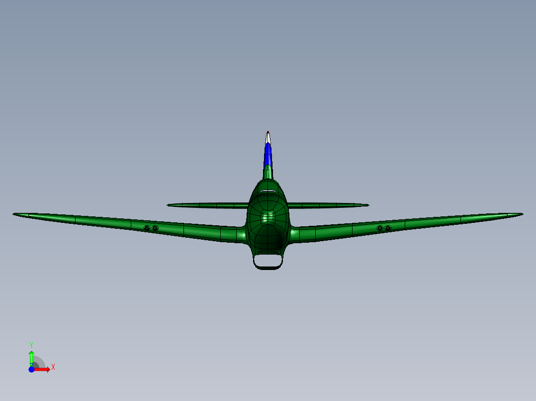 战斗机设计图纸前视图