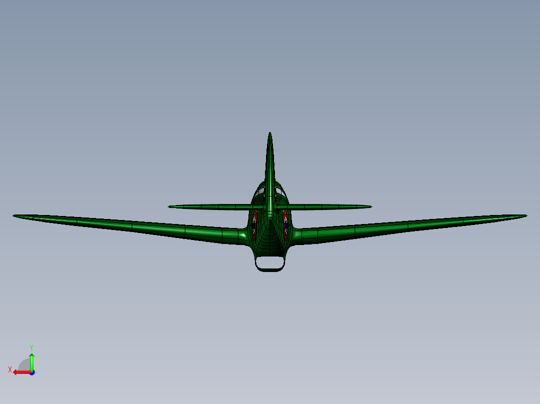 战斗机设计图纸后视图