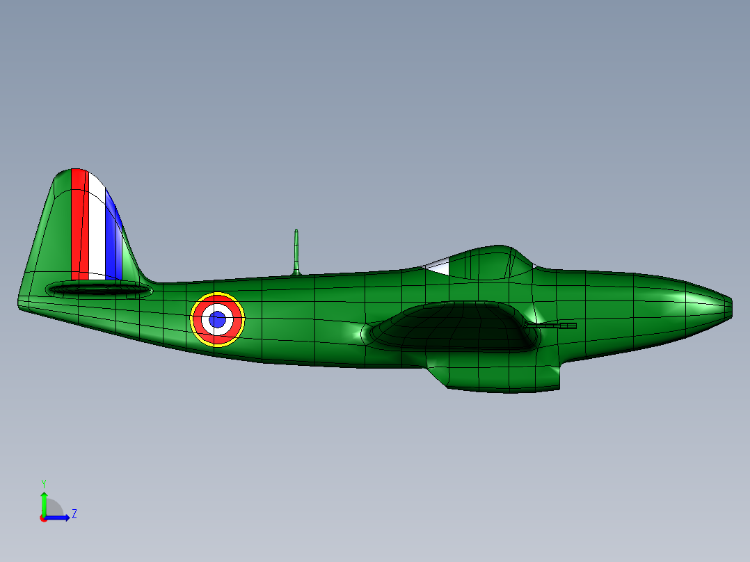 战斗机设计图纸左视图