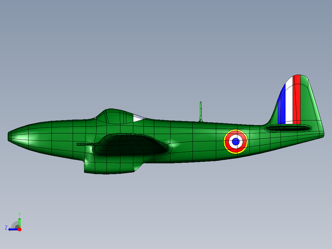 战斗机设计图纸右视图
