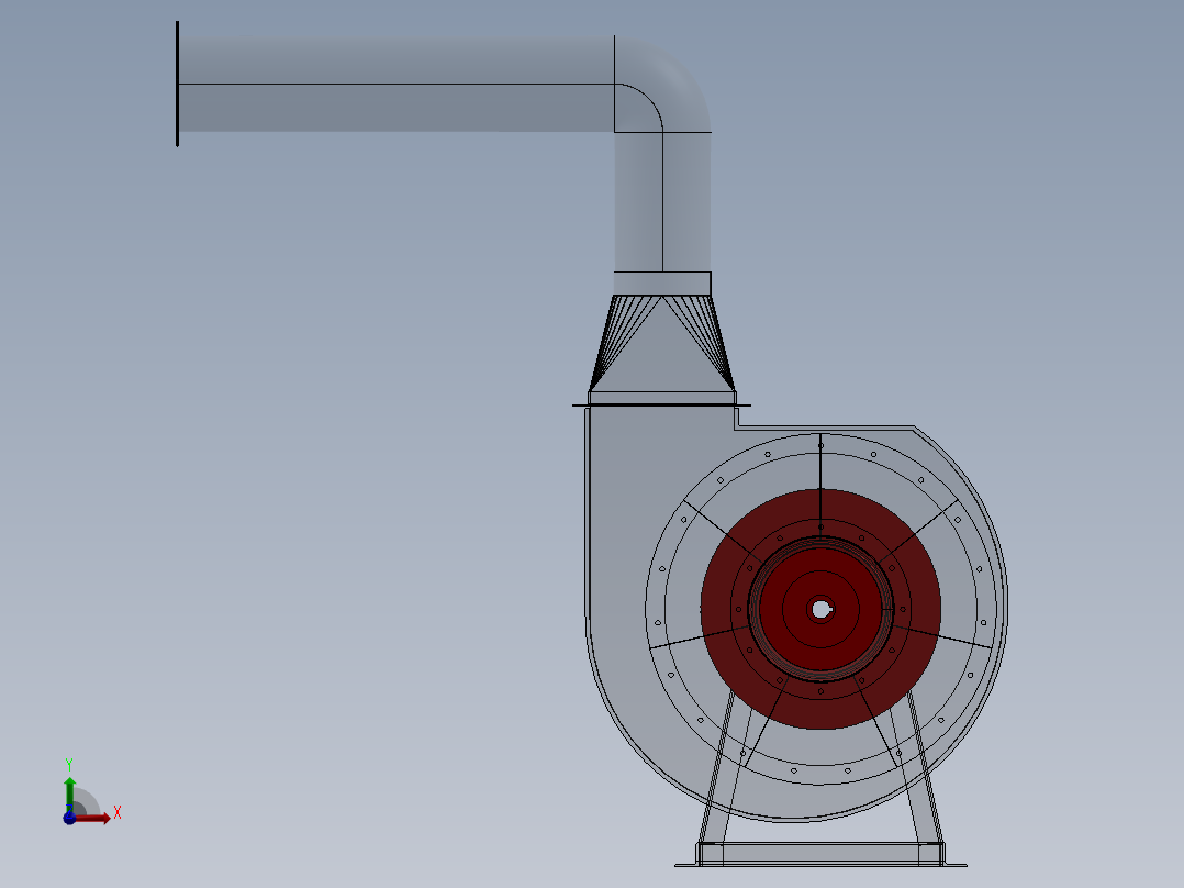 离心风扇鼓风机前视图