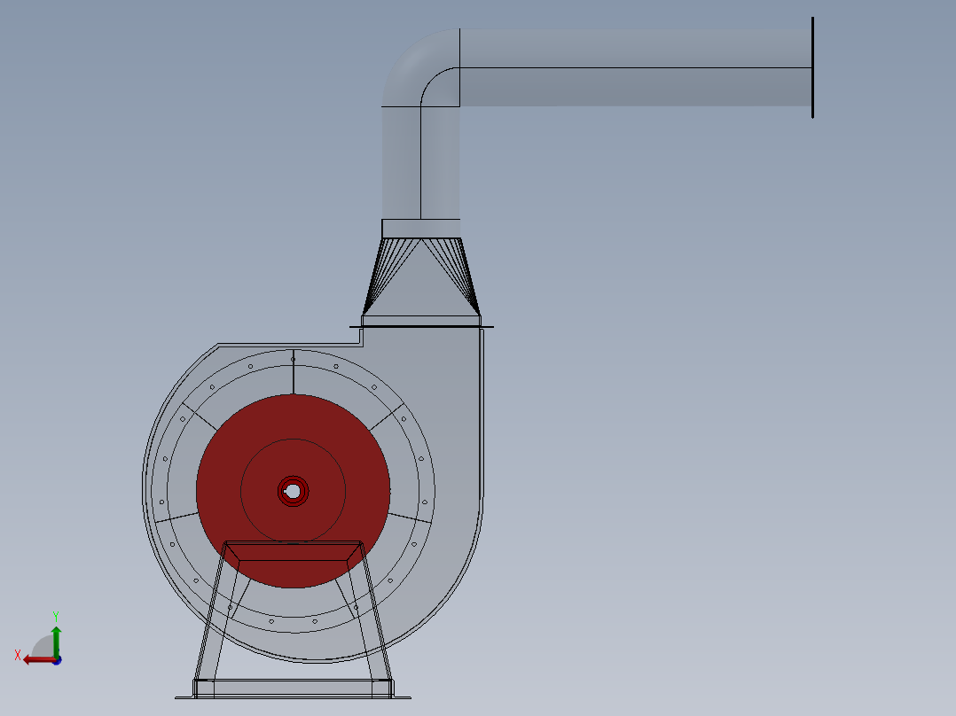 离心风扇鼓风机后视图