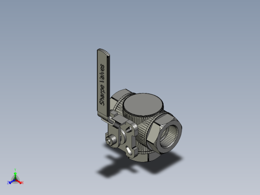 三通球阀Inventor 2010正等轴测缩略图