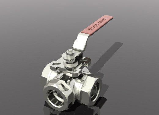 三通球阀Inventor 2010缩略图