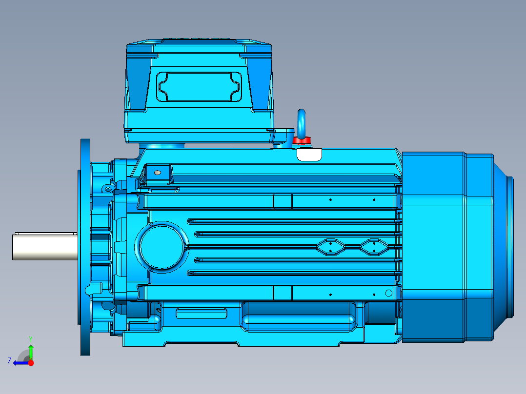 筒仓清扫螺旋钻右视图
