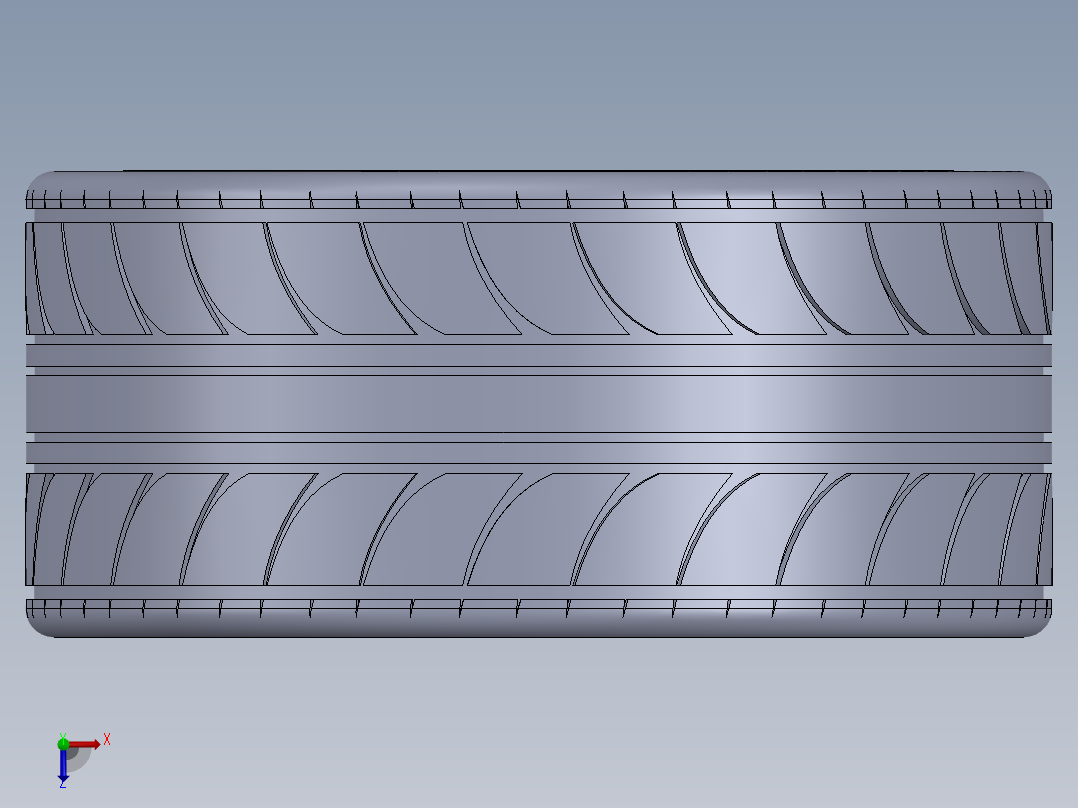 车轮 3D模型俯视图