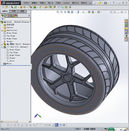 车轮 3D模型缩略图
