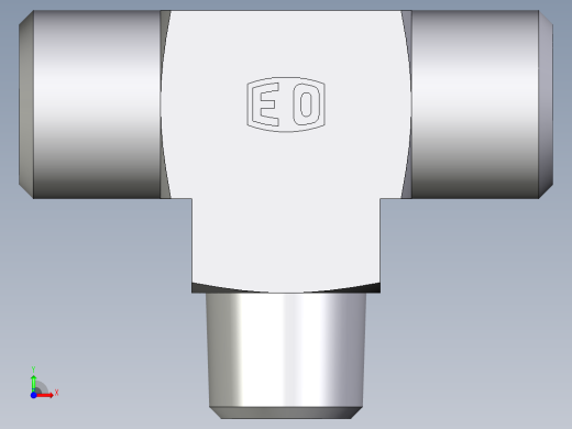 卡套式工业通用硬管接头EO_Male_stud_run_tee_TE08LLRCFX前视缩略图