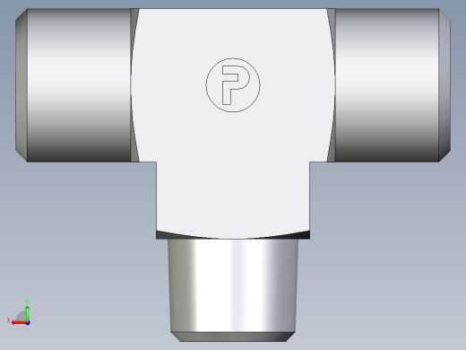 卡套式工业通用硬管接头EO_Male_stud_run_tee_TE08LLRCFX后视缩略图