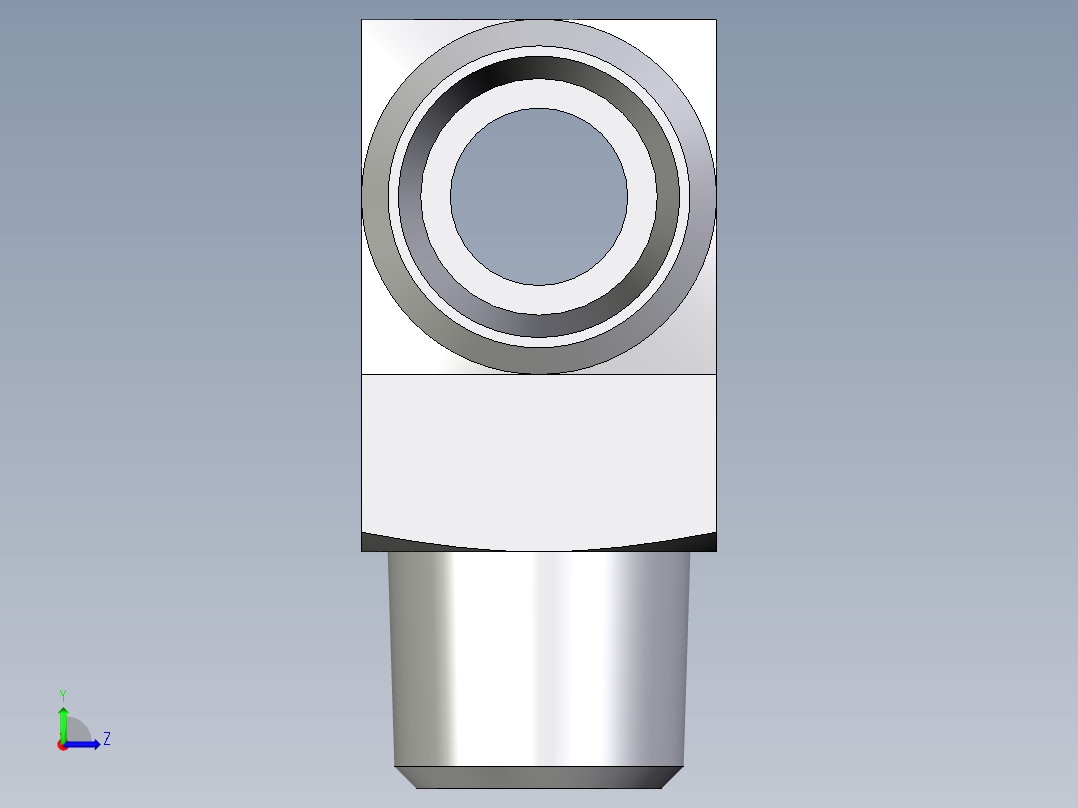 卡套式工业通用硬管接头EO_Male_stud_run_tee_TE08LLRCFX左视图