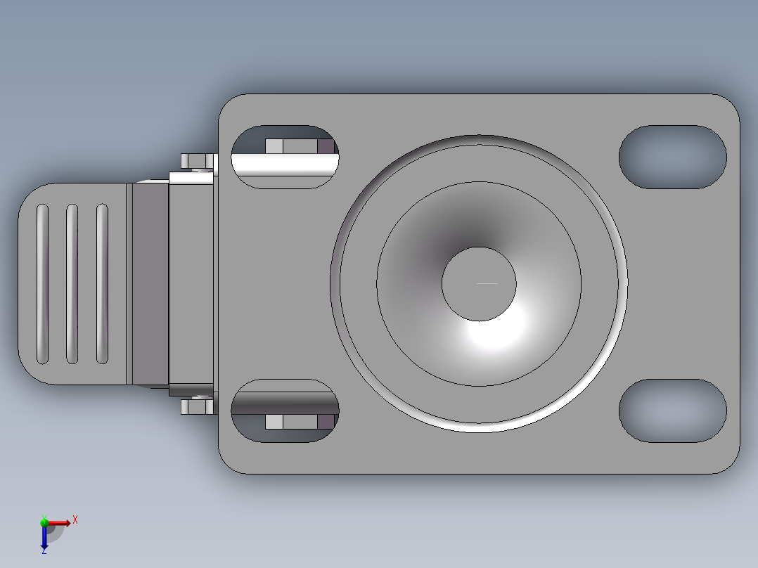地脚轮34-52-M6（轻载）俯视图