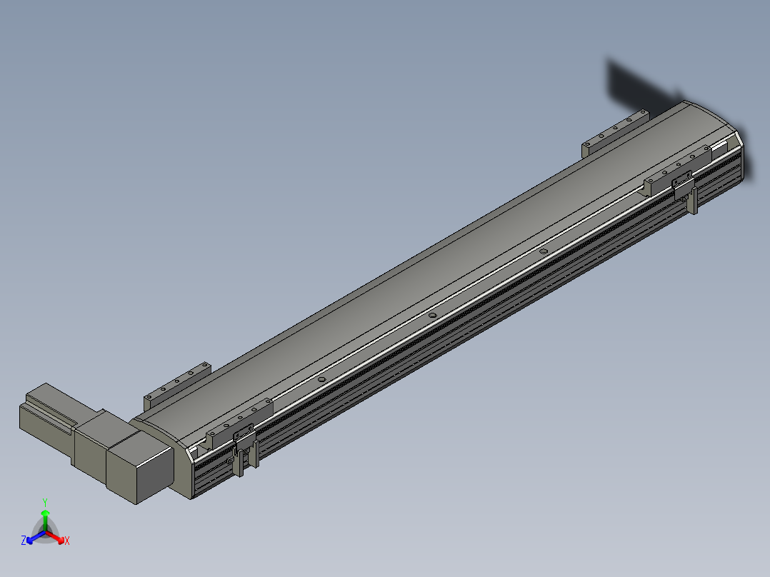 直线模组WG-LHB12-S750-R(B)设计图纸主视图