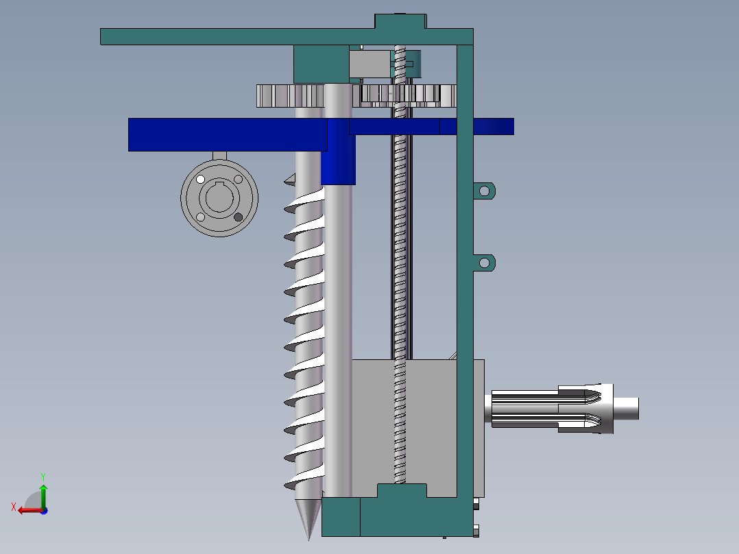 土豆山药挖掘收获机的设计【含三维SolidWorks+CAD图+文档】后视图