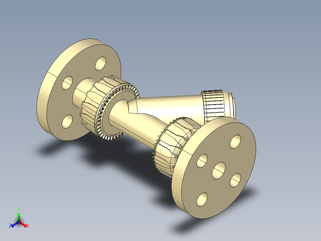 5RVUOAM 女性联盟的结束和固定法兰过滤器沉积物，钻ANSI B16.5 cl.150 FF正等轴测图