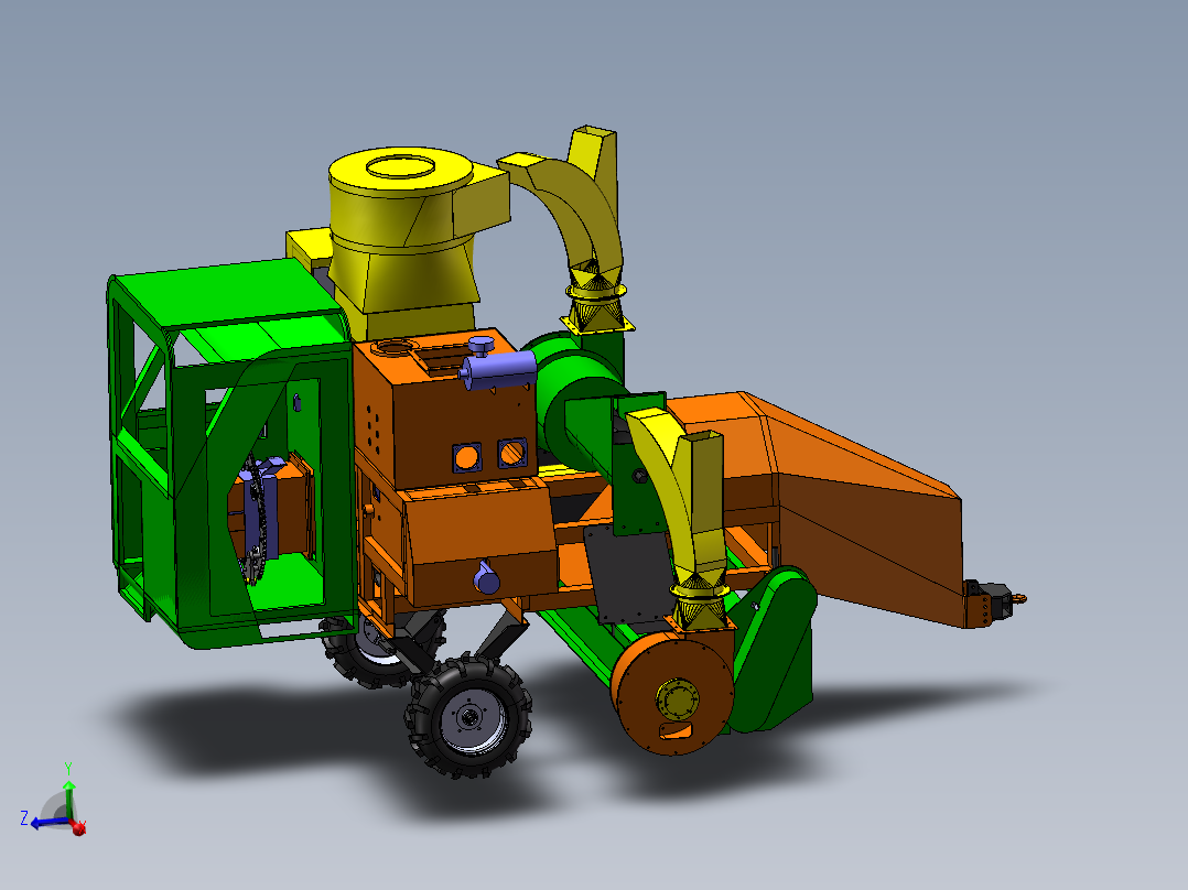 秸秆打包机三维SW模型=1543141