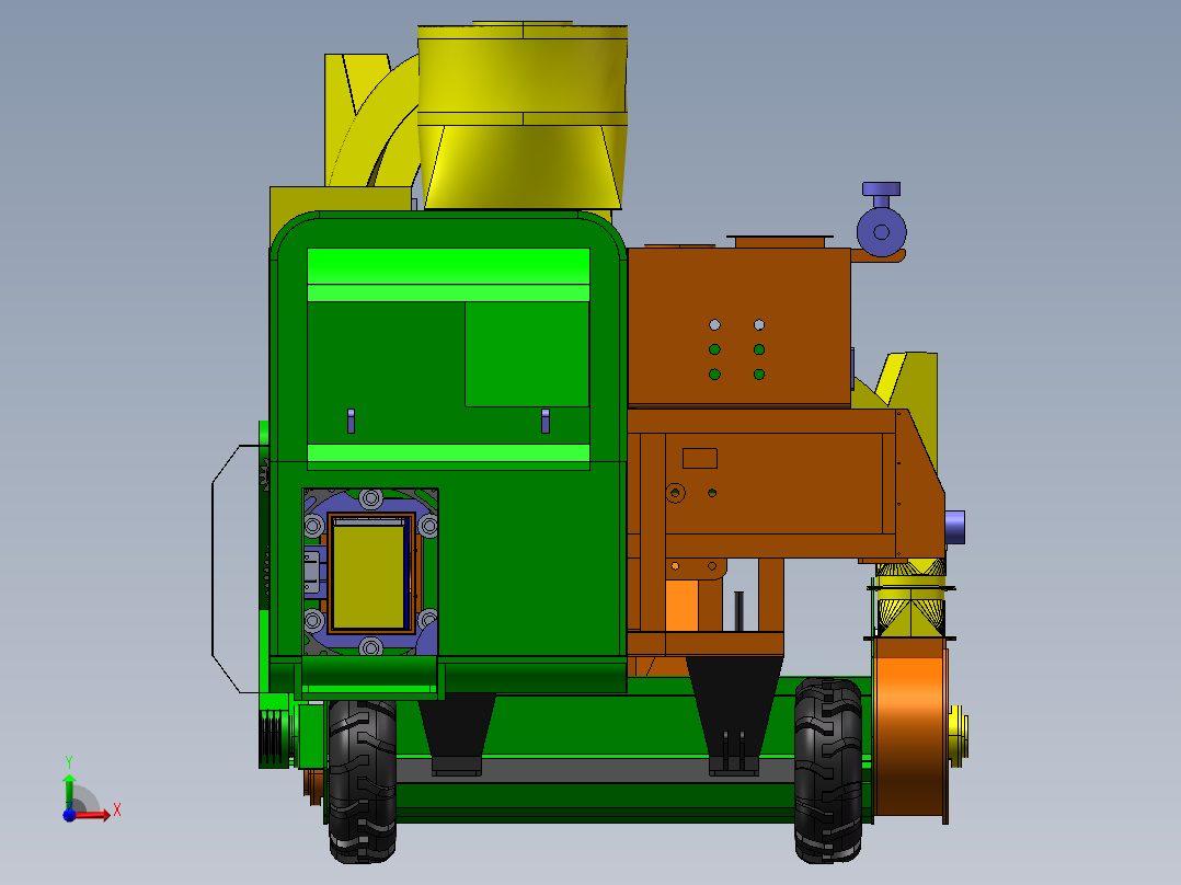 秸秆打包机三维SW模型=1543141前视图