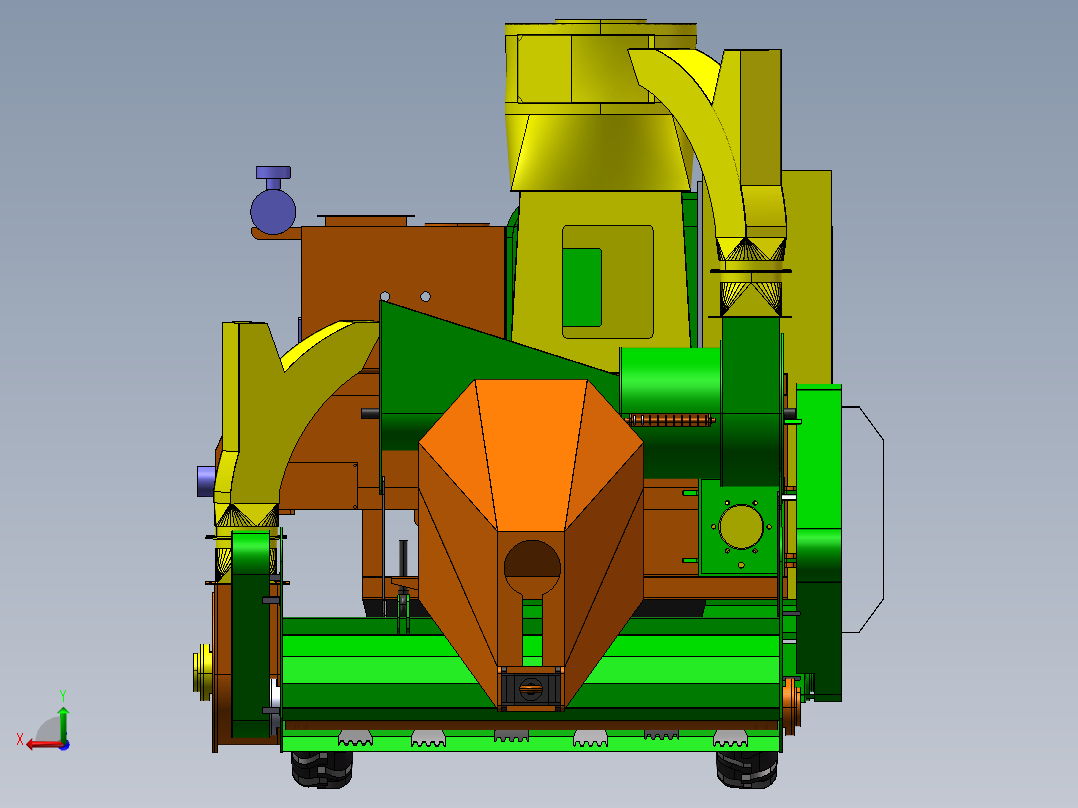 秸秆打包机三维SW模型=1543141后视图