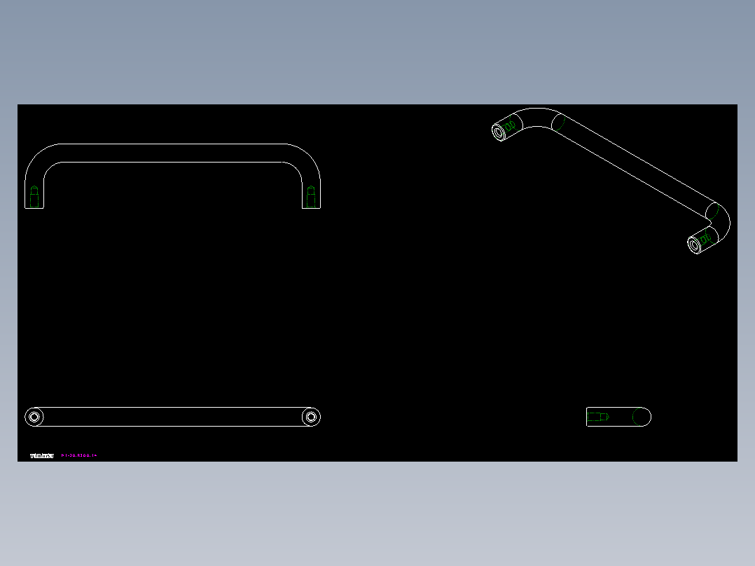 取手(鋁合金、鋼材)M1,M2-2D多系列多零件图纸模型