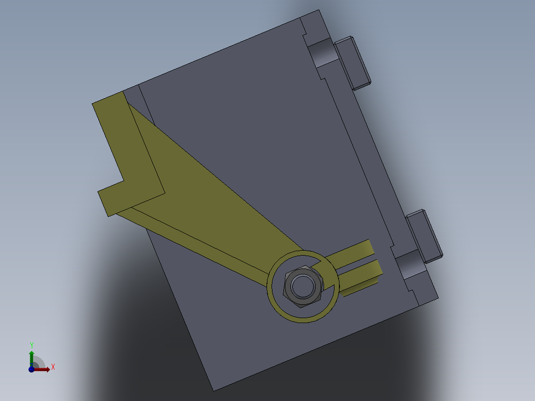 连接支架加工工艺及铣底面夹具设计【含三维SolidWorks】前视图