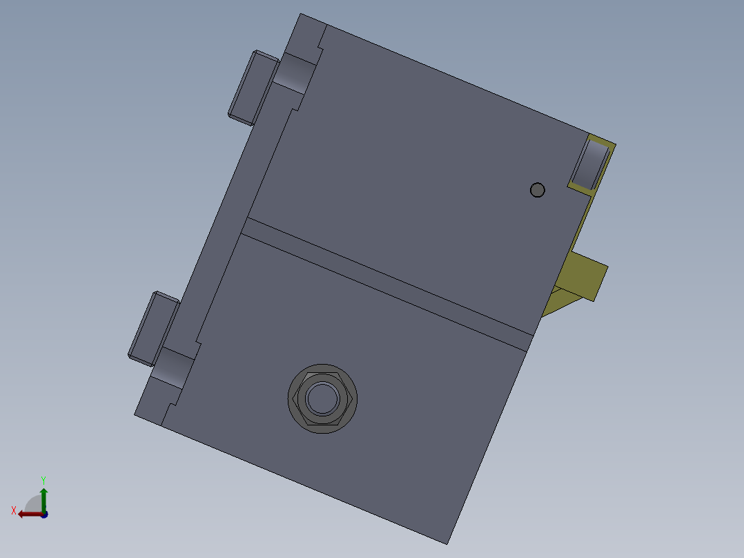 连接支架加工工艺及铣底面夹具设计【含三维SolidWorks】后视图