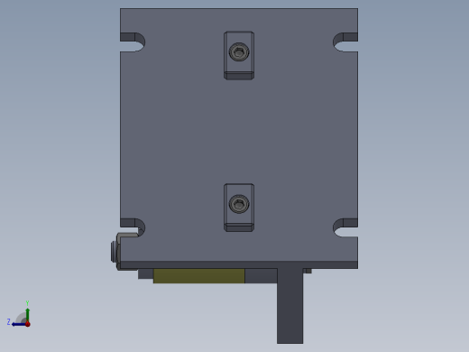 连接支架加工工艺及铣底面夹具设计【含三维SolidWorks】右视缩略图