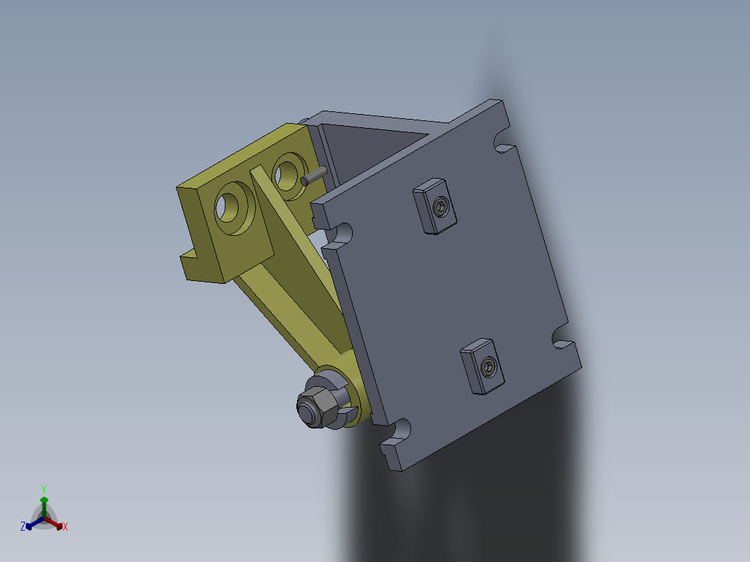 连接支架加工工艺及铣底面夹具设计【含三维SolidWorks】正等轴测图