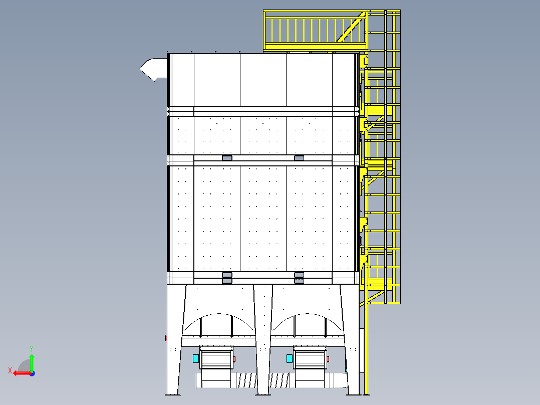 多机组木工除尘器sw20可编辑后视图