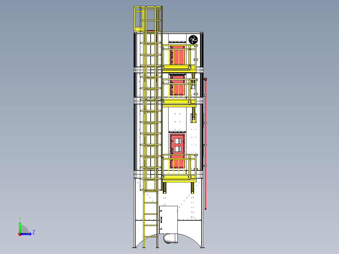 多机组木工除尘器sw20可编辑左视图
