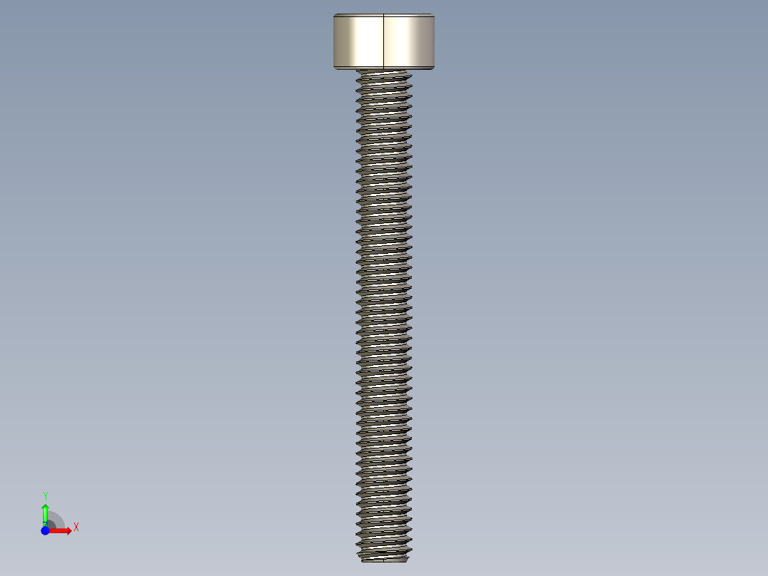 Screw_DIN_912_M2.5x22F_A2.STEP公制内六角螺钉前视图