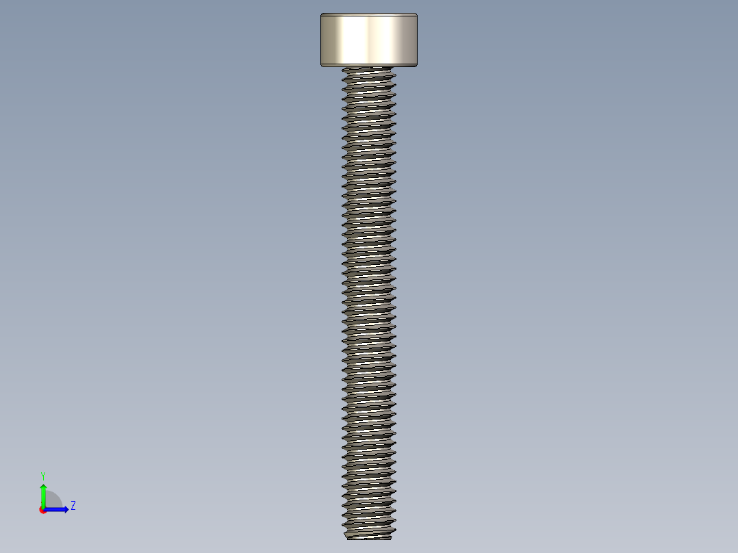 Screw_DIN_912_M2.5x22F_A2.STEP公制内六角螺钉左视图