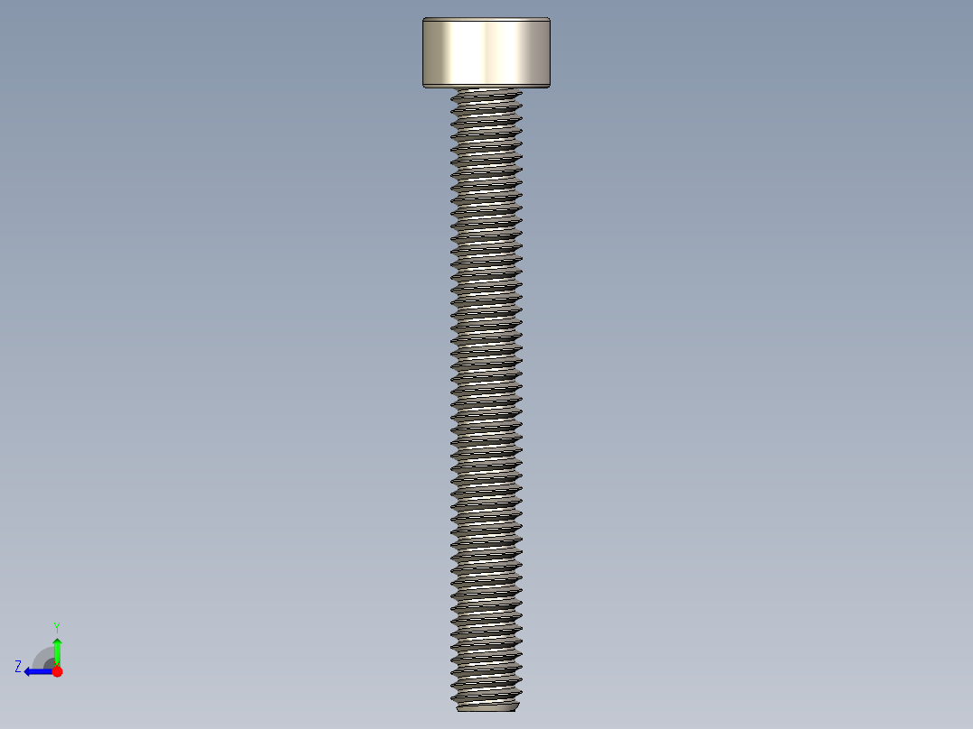 Screw_DIN_912_M2.5x22F_A2.STEP公制内六角螺钉右视图