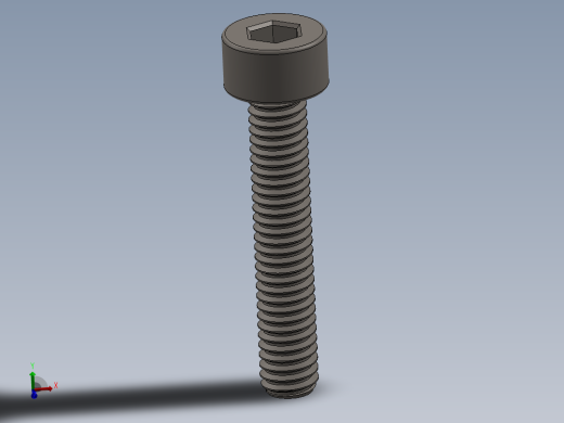 Screw_DIN_912_M2.5x14F_A2.SLDPRT公制内六角螺钉