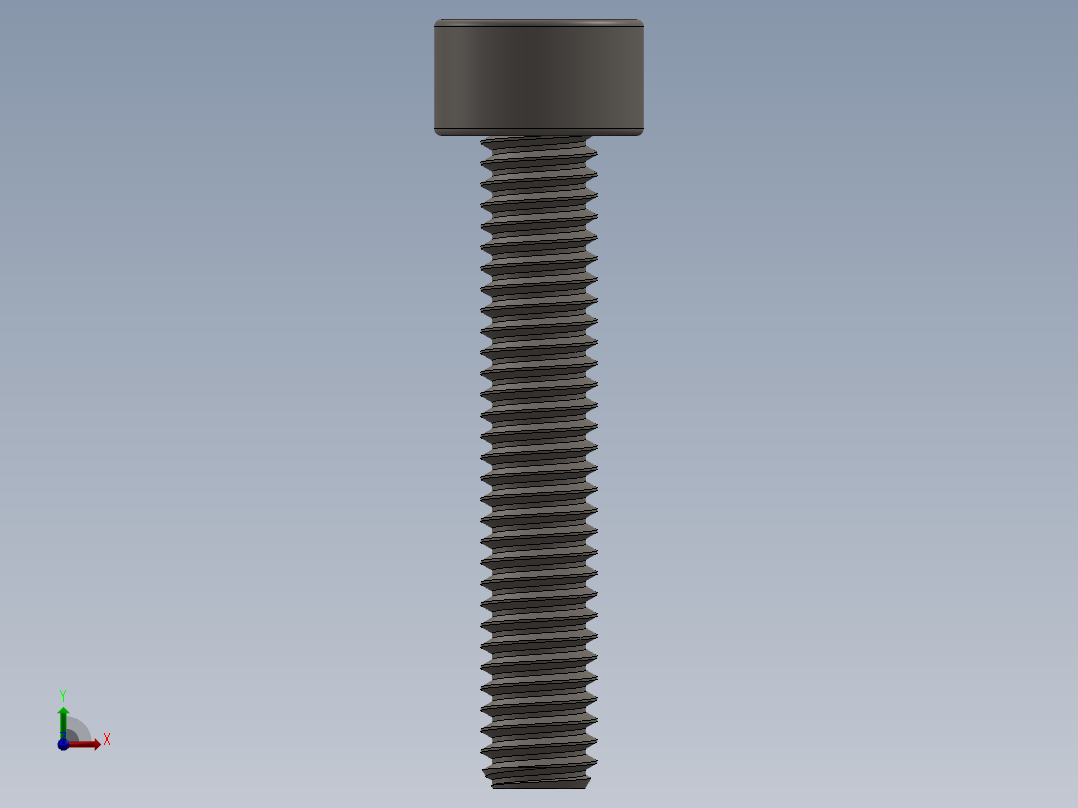 Screw_DIN_912_M2.5x14F_A2.SLDPRT公制内六角螺钉前视图