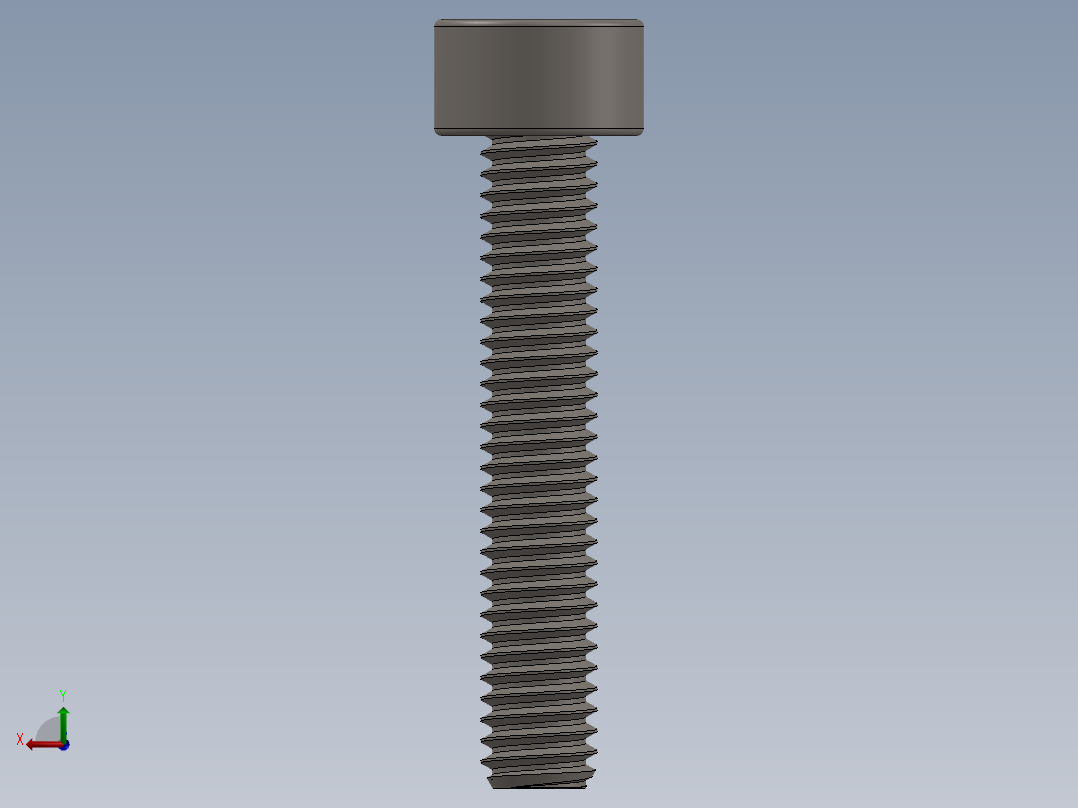 Screw_DIN_912_M2.5x14F_A2.SLDPRT公制内六角螺钉后视图