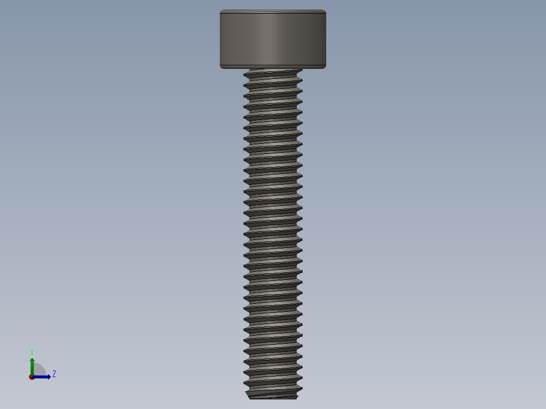 Screw_DIN_912_M2.5x14F_A2.SLDPRT公制内六角螺钉左视图