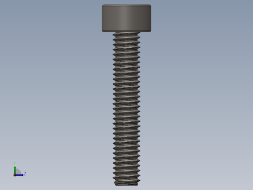 Screw_DIN_912_M2.5x14F_A2.SLDPRT公制内六角螺钉左视缩略图