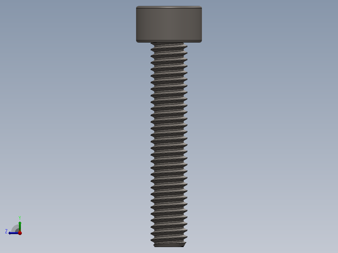 Screw_DIN_912_M2.5x14F_A2.SLDPRT公制内六角螺钉右视图