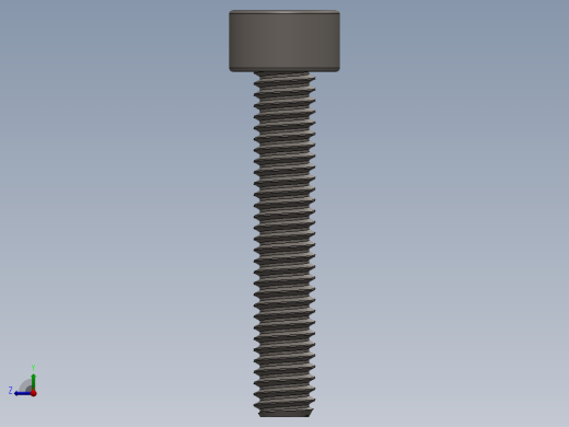Screw_DIN_912_M2.5x14F_A2.SLDPRT公制内六角螺钉右视缩略图