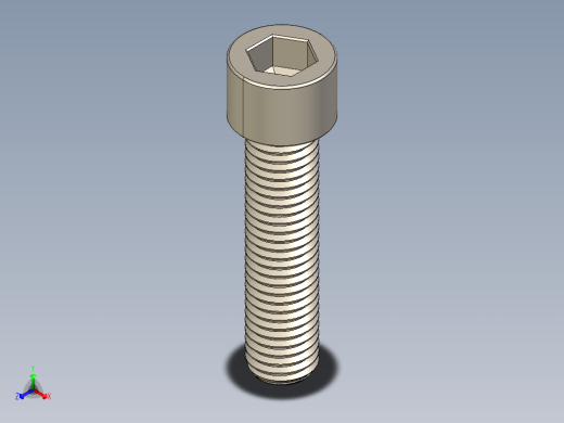 Screw_DIN_912_M12x50F_A2.STEP公制内六角螺钉