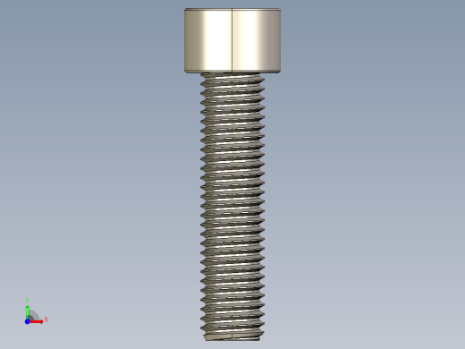 Screw_DIN_912_M12x50F_A2.STEP公制内六角螺钉前视缩略图